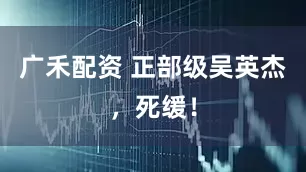 广禾配资 正部级吴英杰，死缓！